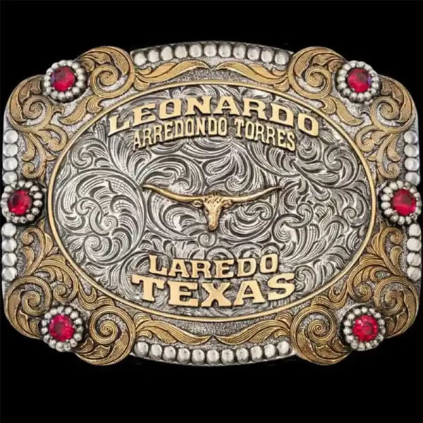 The Cattle Pen Belt Buckle is the classiest way to award your winners for their efforts. Personalize this belt buckle with your lettering, figure and stones!
